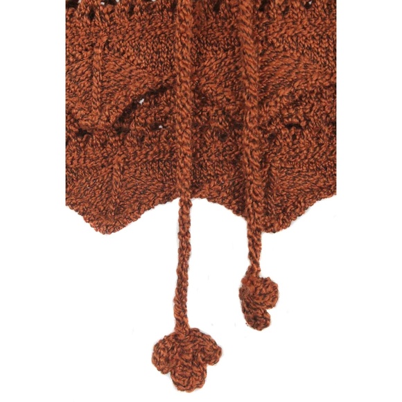NICK & MO Burnt Orange Crochet Boho A-Line Skirt Size Women's Small - Picture 5 of 6